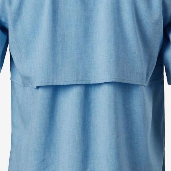 Magellan Outdoors Aransas Pass Heather Short Sleeve Fishing Shirt Blue XS NWT - Picture 6 of 8